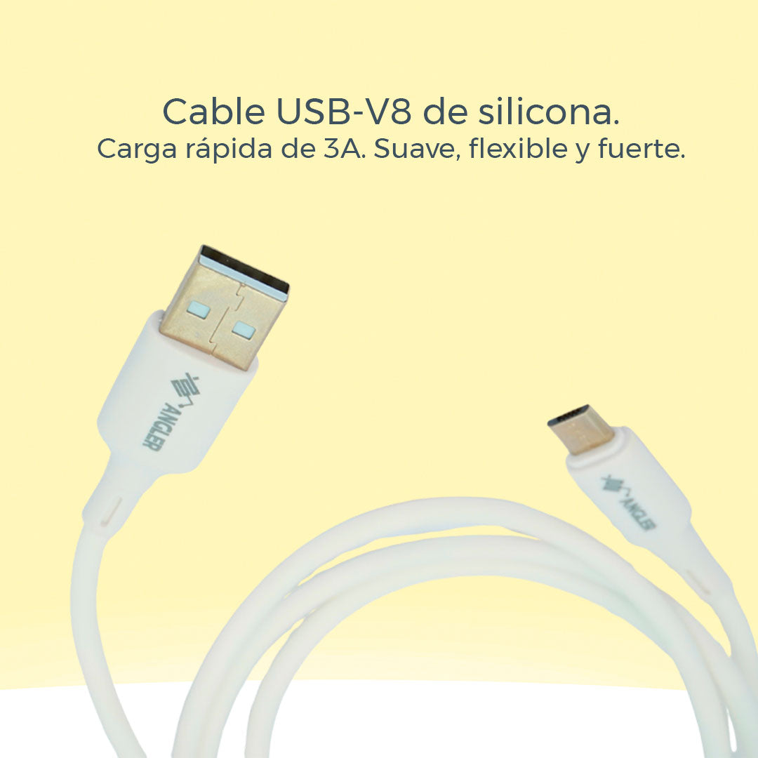 Cable USB-V8 Silicona (AC-06)