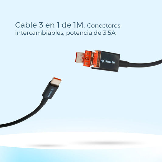 Cable 3 en 1 - 1 Metro (AC-03)