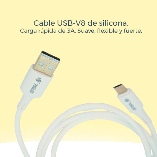 Cable USB-V8 Silicona (AC-06)