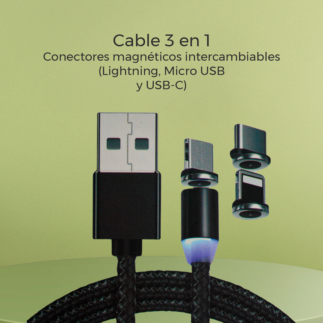 Cable 3 en 1 Magnético